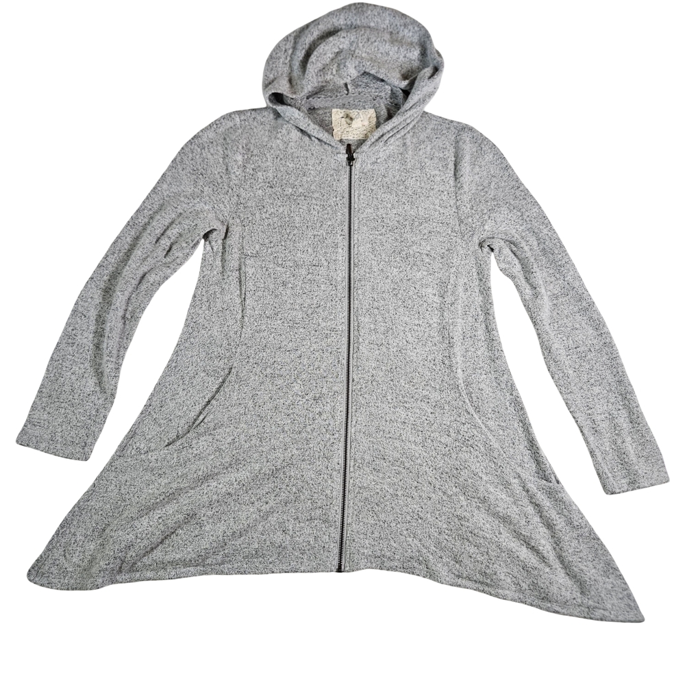 Cupio Long Hooded Cardigan, Heather Grey, Medium - Picture 6 of 13